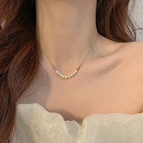 LustreBond - Freshwater Pearl Titanium Necklace