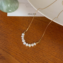 LustreBond - Freshwater Pearl Titanium Necklace